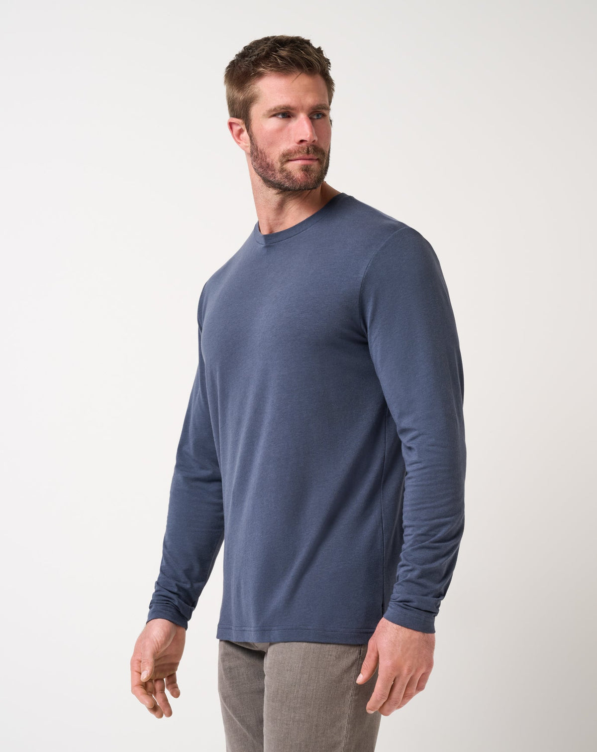 TravisMathew | Cloud Crew Long Sleeve Tee - Blue Nights