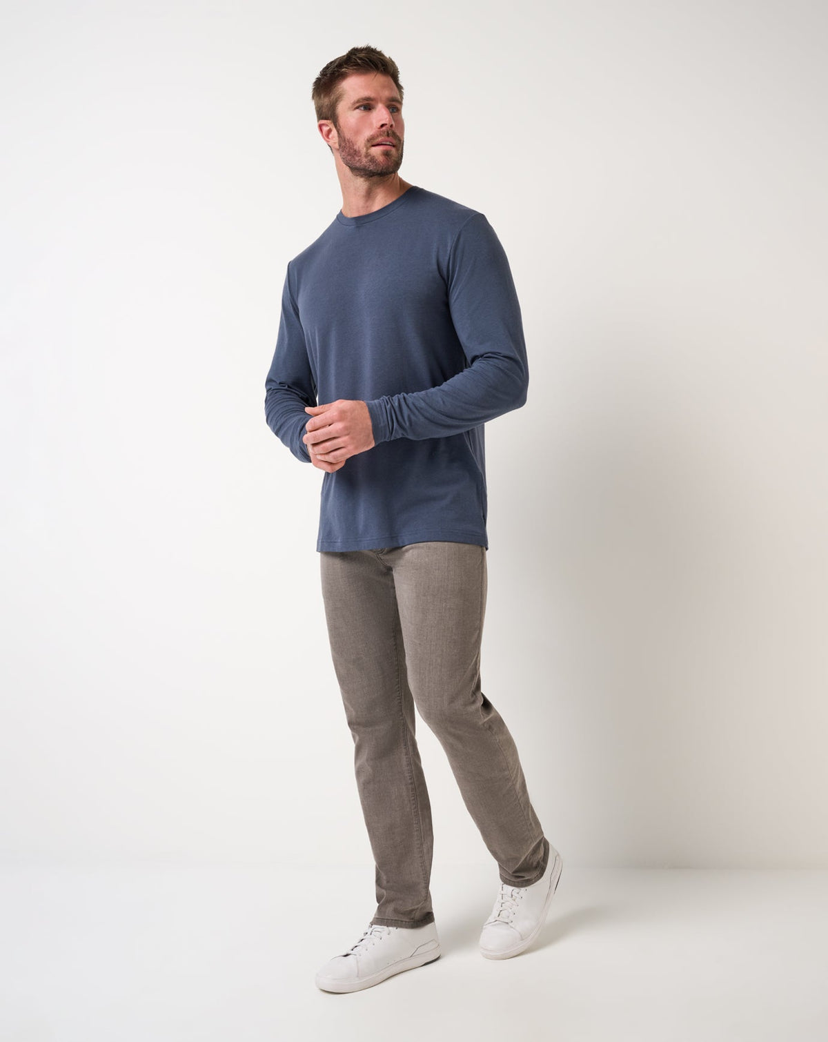 TravisMathew | Cloud Crew Long Sleeve Tee - Blue Nights