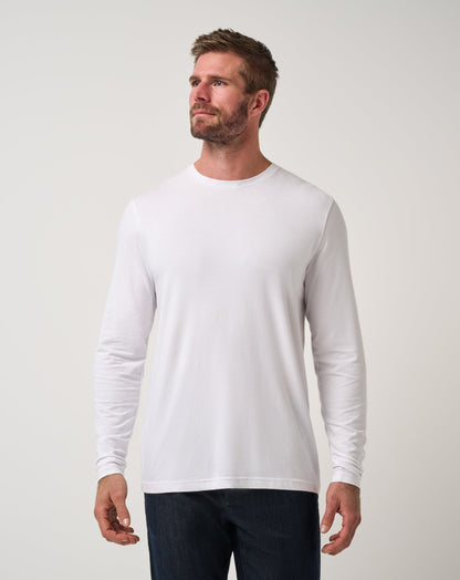 TravisMathew | Cloud Crew Long Sleeve Tee - White