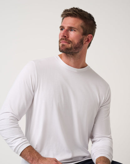 TravisMathew | Cloud Crew Long Sleeve Tee - White
