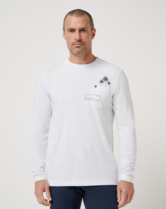 TravisMathew | Reef Stop Long Sleeve Tee - White