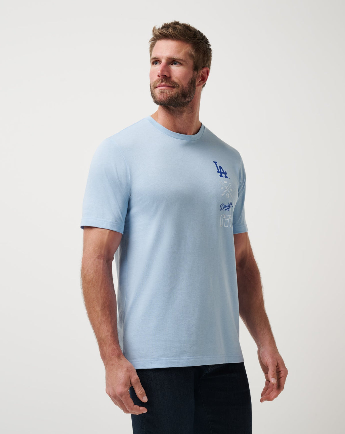 TravisMathew | Los Angeles Dodgers Sunset Slam 2.0 Tee - Heather Blue