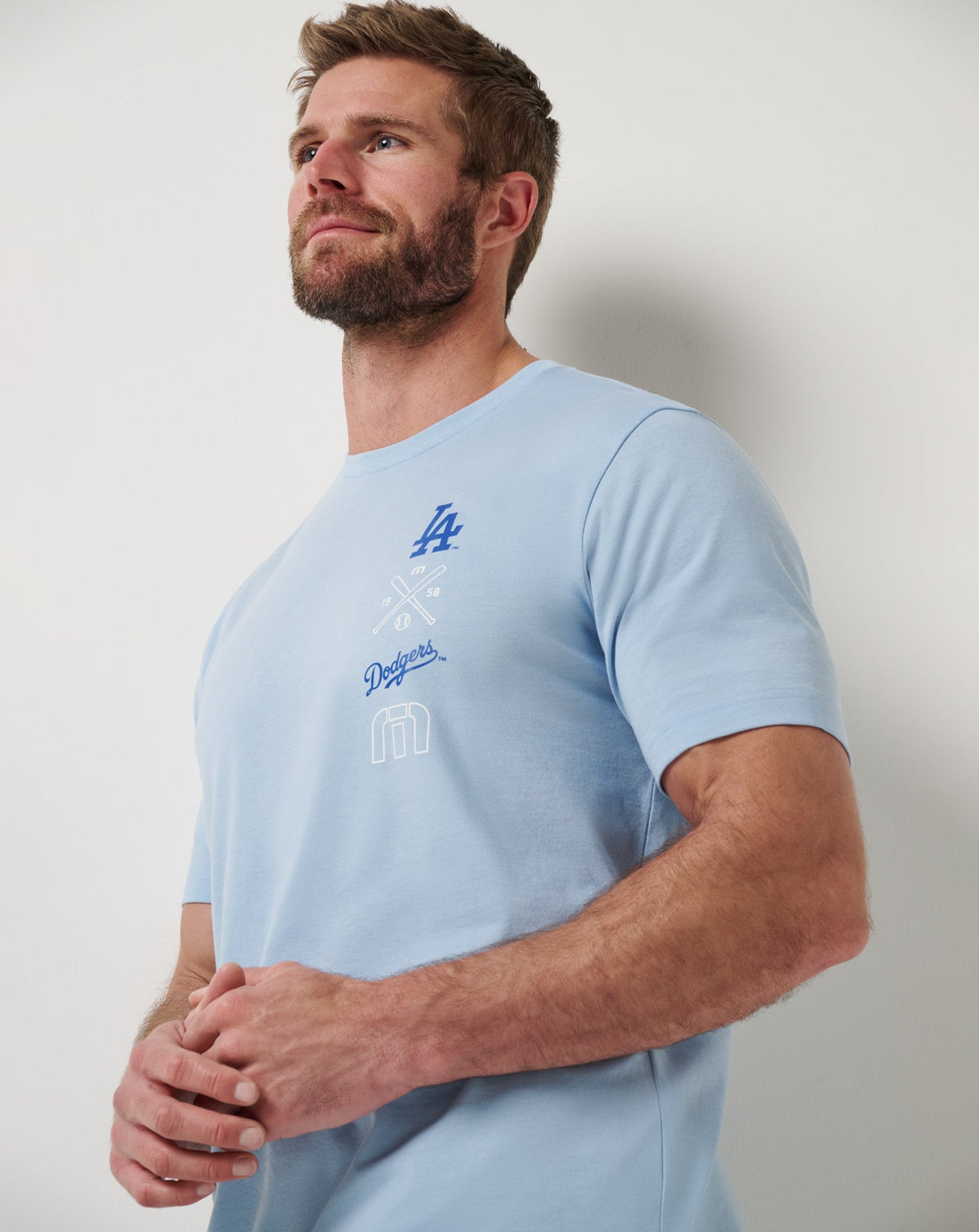 TravisMathew | Los Angeles Dodgers Sunset Slam 2.0 Tee - Heather Blue
