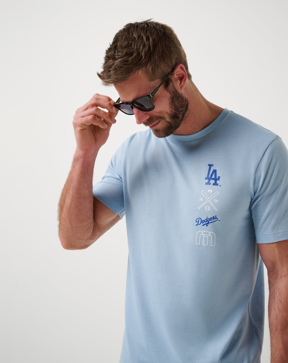 TravisMathew | Los Angeles Dodgers Sunset Slam 2.0 Tee - Heather Blue