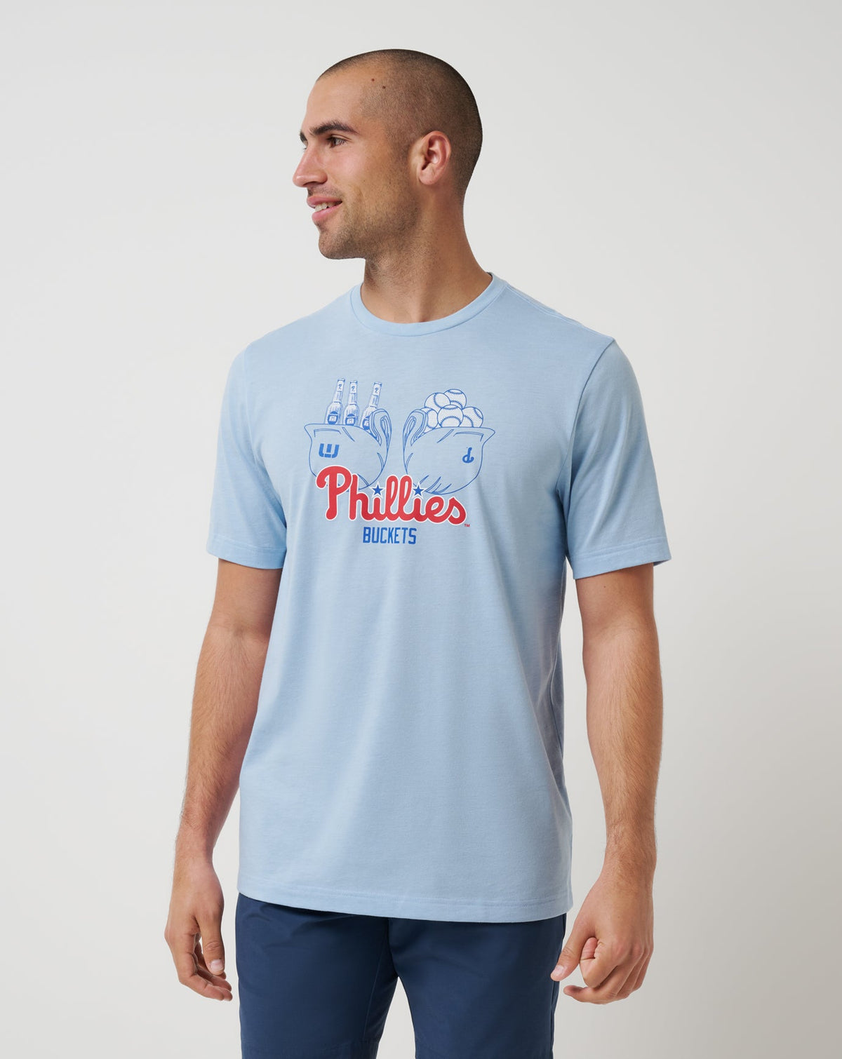 TravisMathew | Philadelphia Phillies Strike Two Tee - Heather Blue
