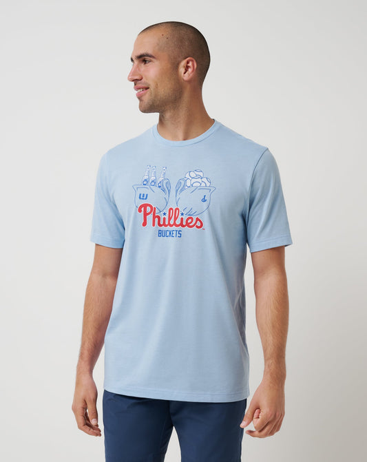 TravisMathew | Philadelphia Phillies Strike Two Tee - Heather Blue