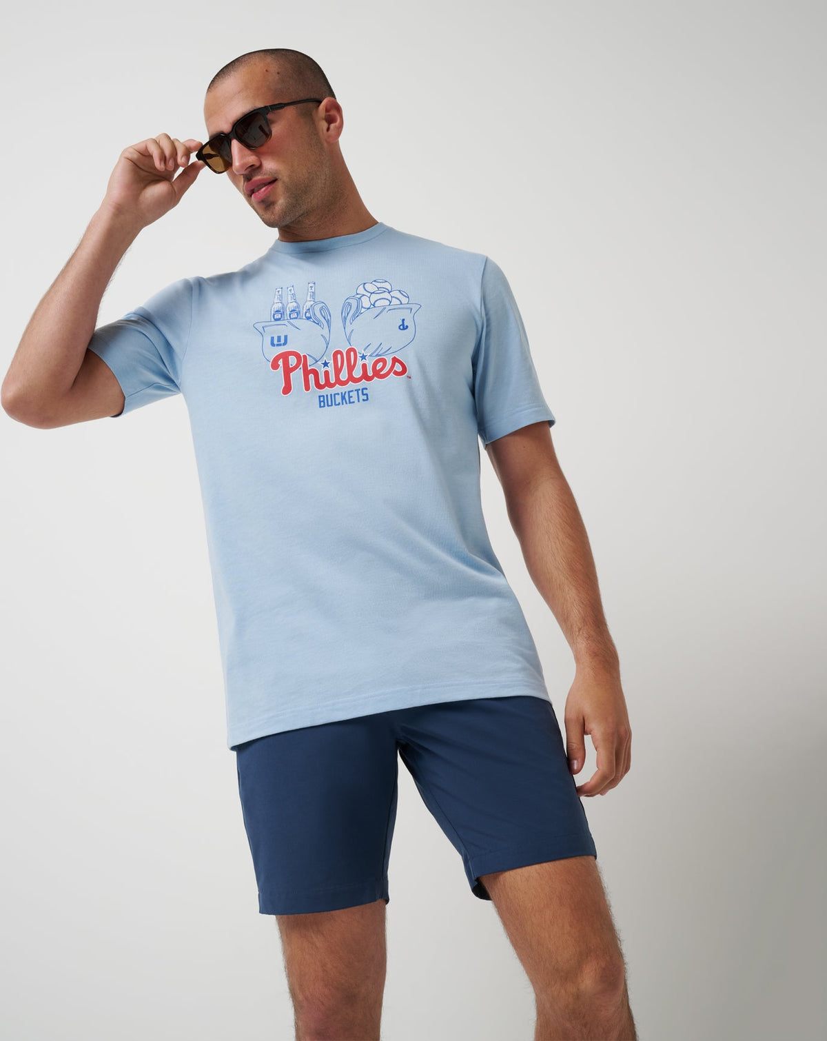 TravisMathew | Philadelphia Phillies Strike Two Tee - Heather Blue