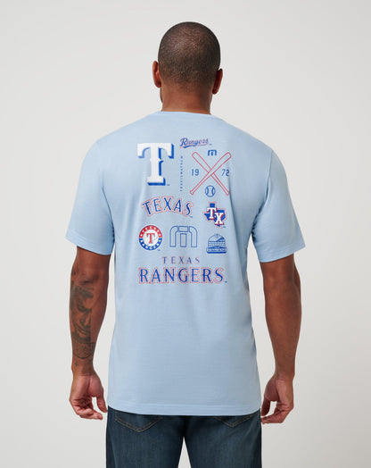 TravisMathew | Texas Rangers Friendly Rivalry Tee - Heather Blue