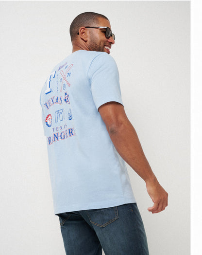 TravisMathew | Texas Rangers Friendly Rivalry Tee - Heather Blue