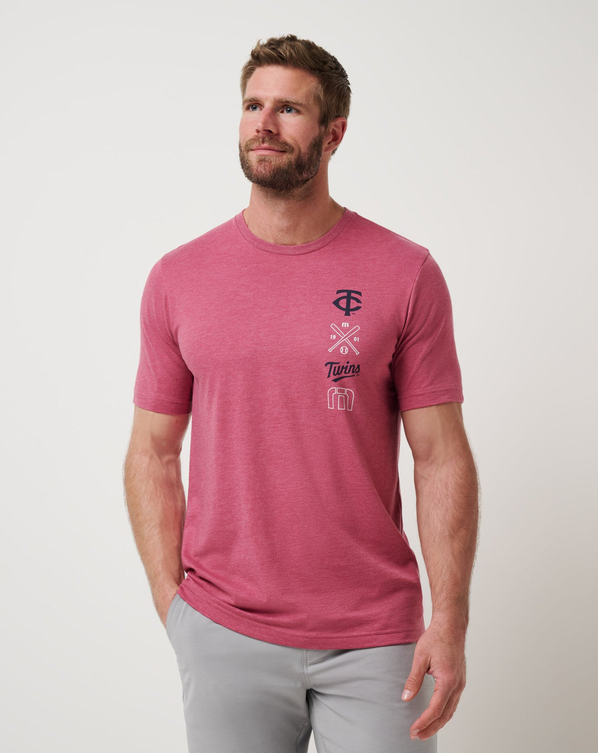 TravisMathew | Minnesota Twins Sunset Slam 2.0 Tee - Heather Red