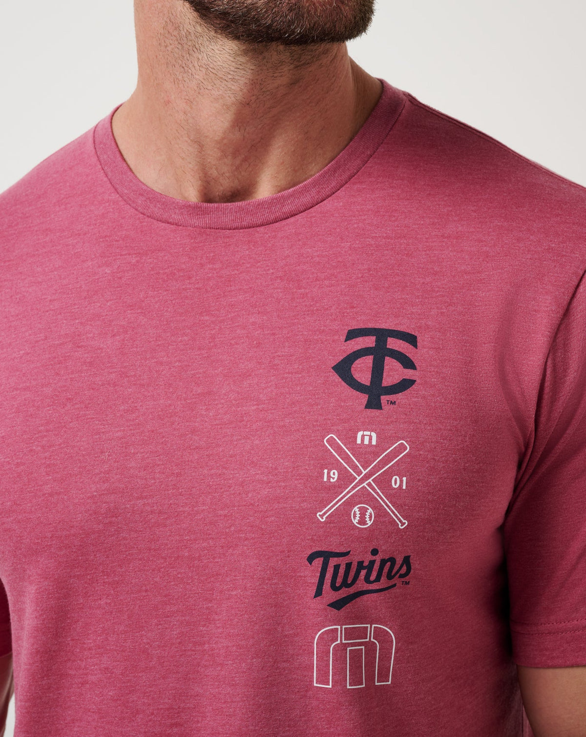 TravisMathew | Minnesota Twins Sunset Slam 2.0 Tee - Heather Red