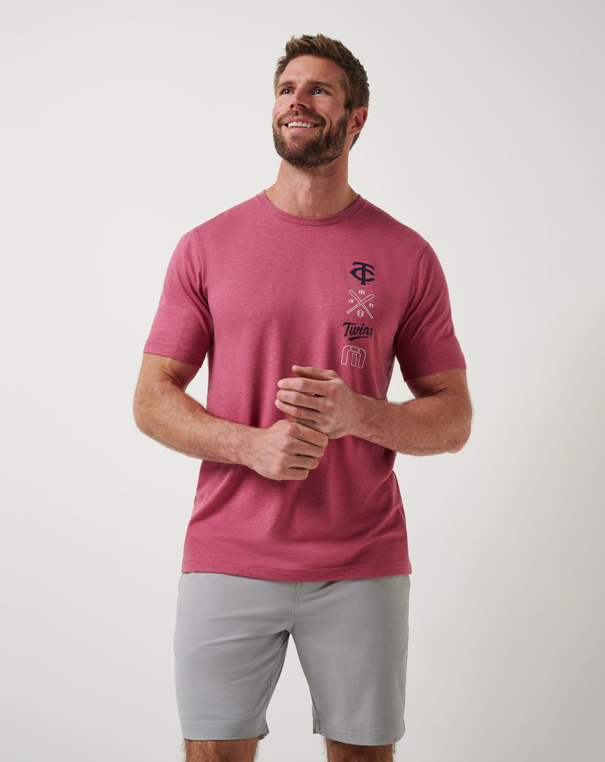 TravisMathew | Minnesota Twins Sunset Slam 2.0 Tee - Heather Red