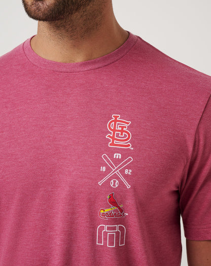 TravisMathew | St Louis Cardinals Sunset Slam 2.0 Tee - Heather Red