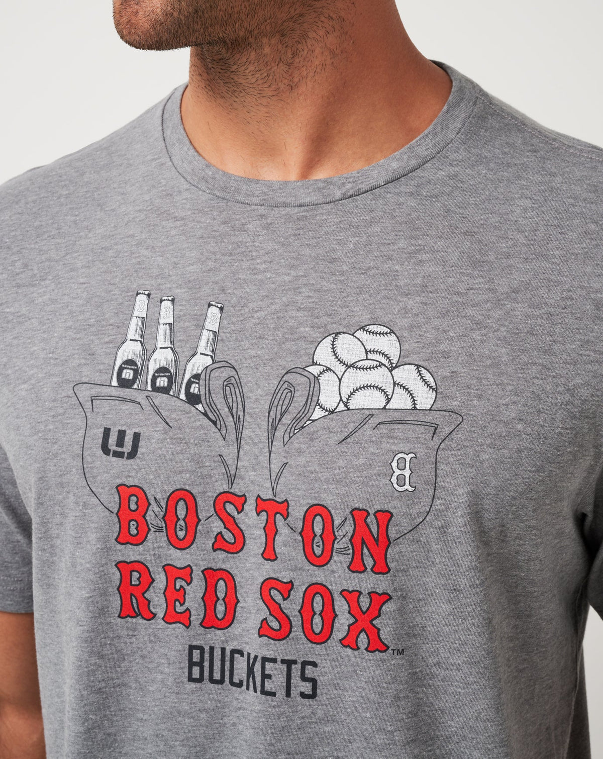 TravisMathew | Boston Red Sox Strike One Tee - Heather Grey