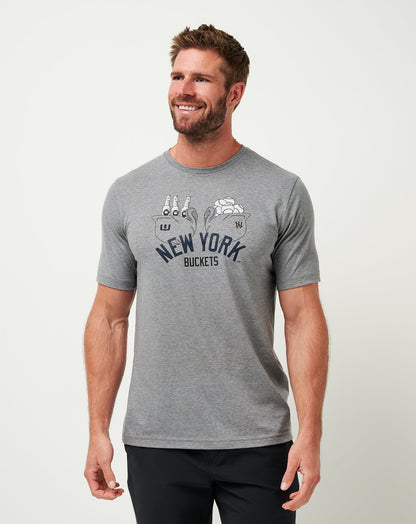 TravisMathew | New York Yankees Strike One Tee - Heather Grey