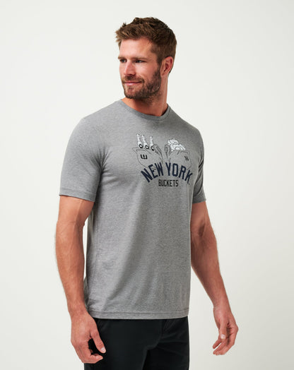 TravisMathew | New York Yankees Strike One Tee - Heather Grey
