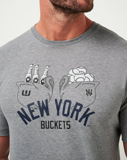 TravisMathew | New York Yankees Strike One Tee - Heather Grey
