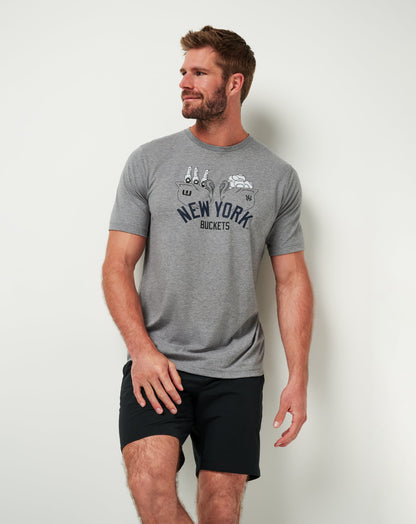 TravisMathew | New York Yankees Strike One Tee - Heather Grey