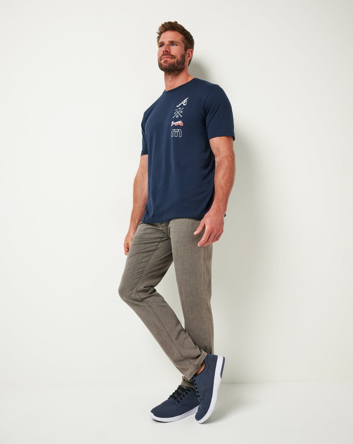 TravisMathew | Atlanta Braves Sunset Slam Tee - Total Eclipse
