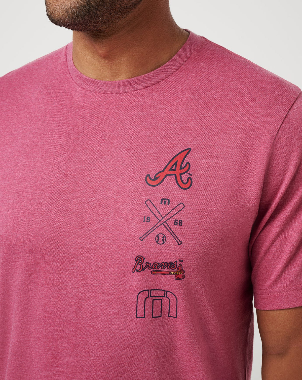 TravisMathew | Atlanta Braves Sunset Slam 2.0 Tee - Heather Red