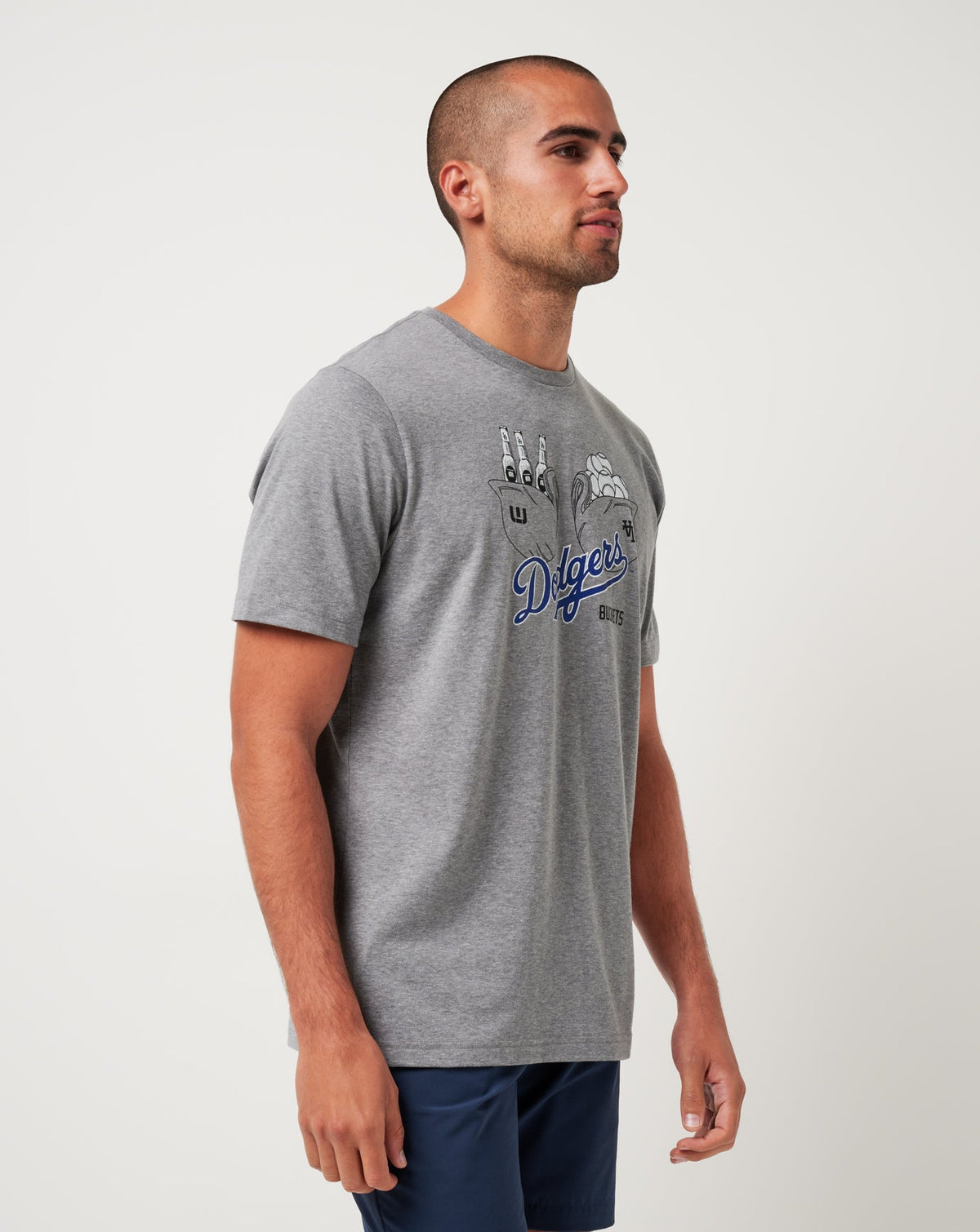 TravisMathew | Los Angeles Dodgers Strike One Tee - Heather Grey