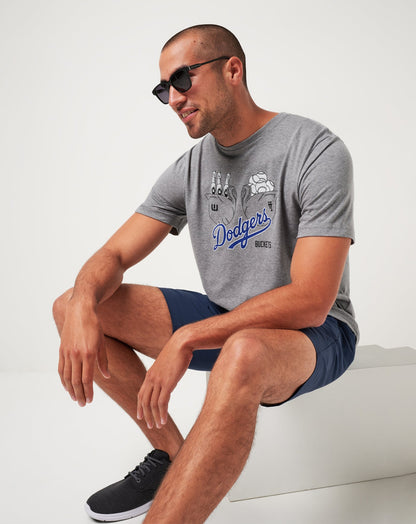 TravisMathew | Los Angeles Dodgers Strike One Tee - Heather Grey
