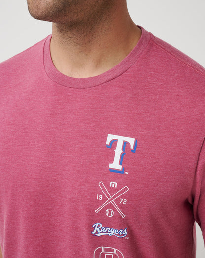 TravisMathew | Texas Rangers Sunset Slam 2.0 Tee - Heather Red