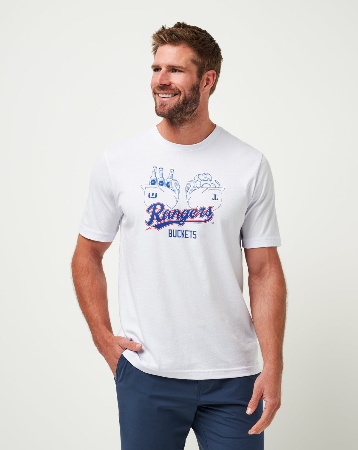 TravisMathew | Texas Rangers Strike One Tee - White