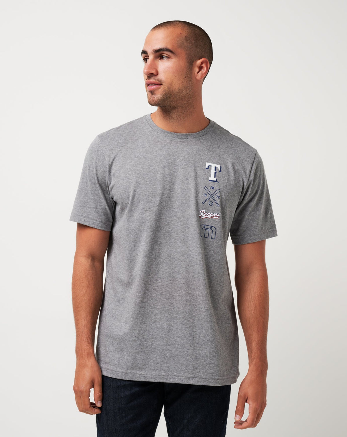 TravisMathew | Texas Rangers Sunset Slam Tee - Heather Grey