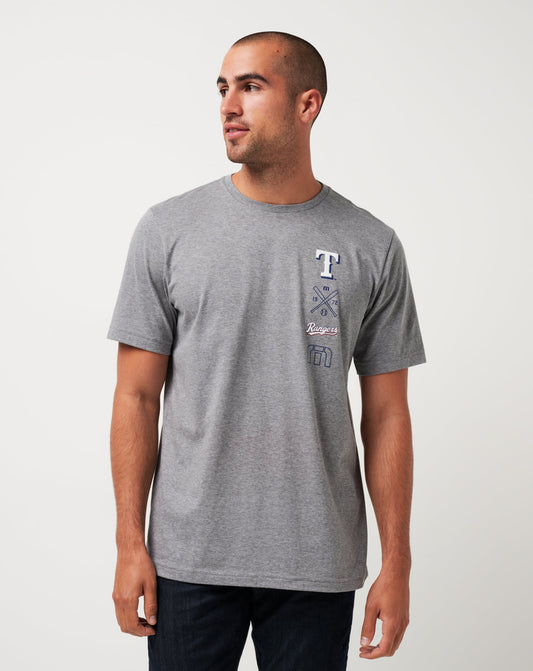 TravisMathew | Texas Rangers Sunset Slam Tee - Heather Grey