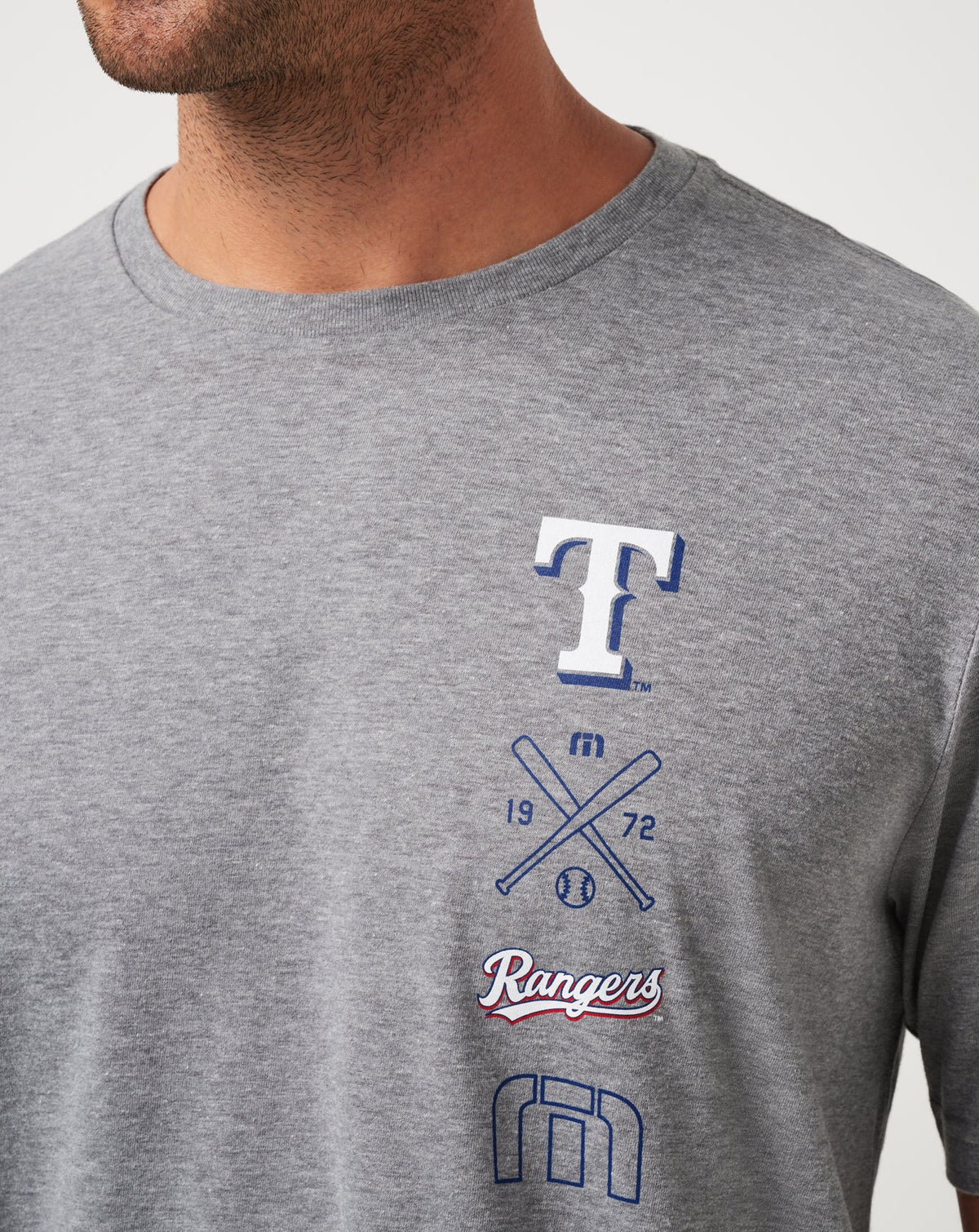 TravisMathew | Texas Rangers Sunset Slam Tee - Heather Grey