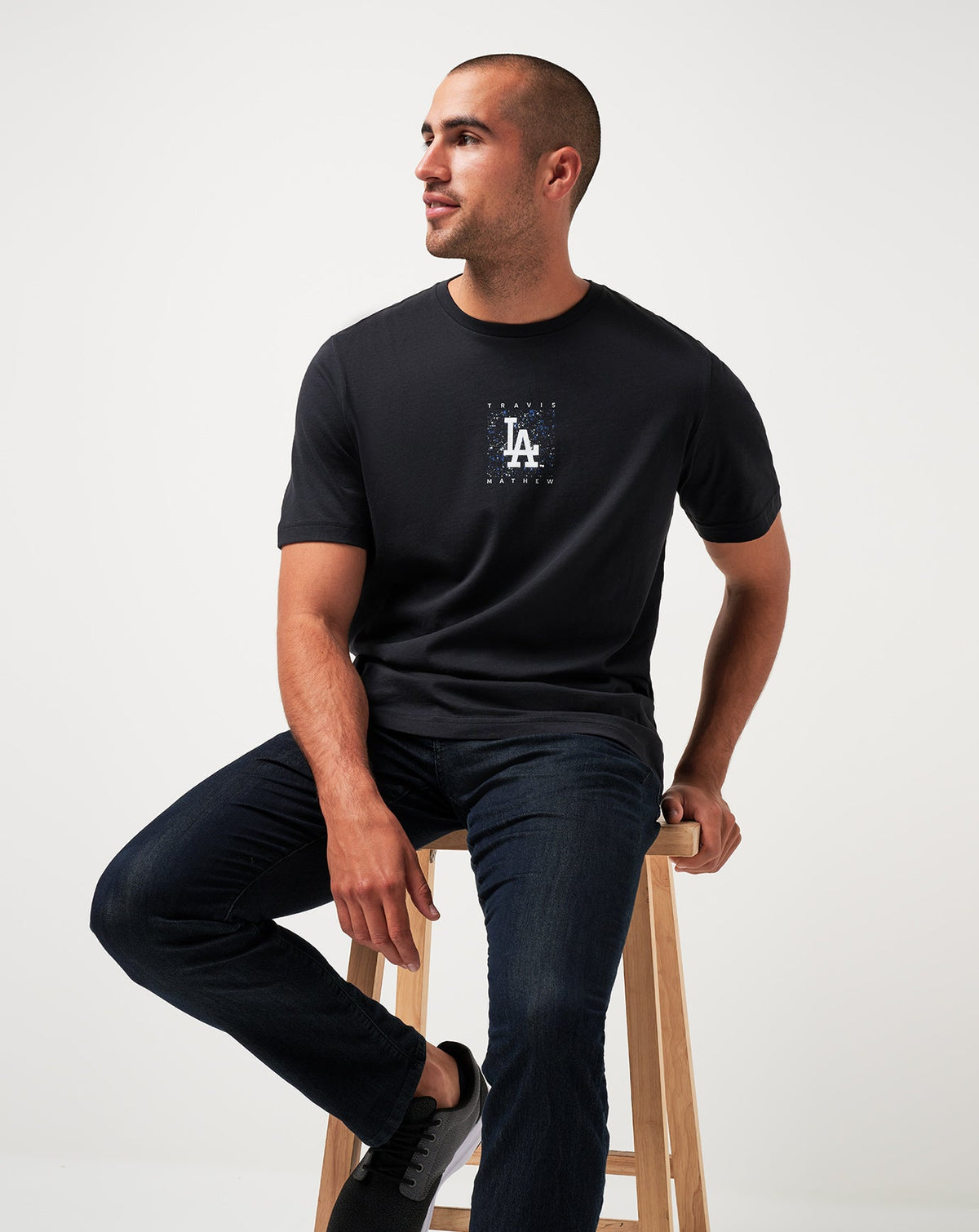 TravisMathew | Los Angeles Dodgers In The Dugout Tee - Black