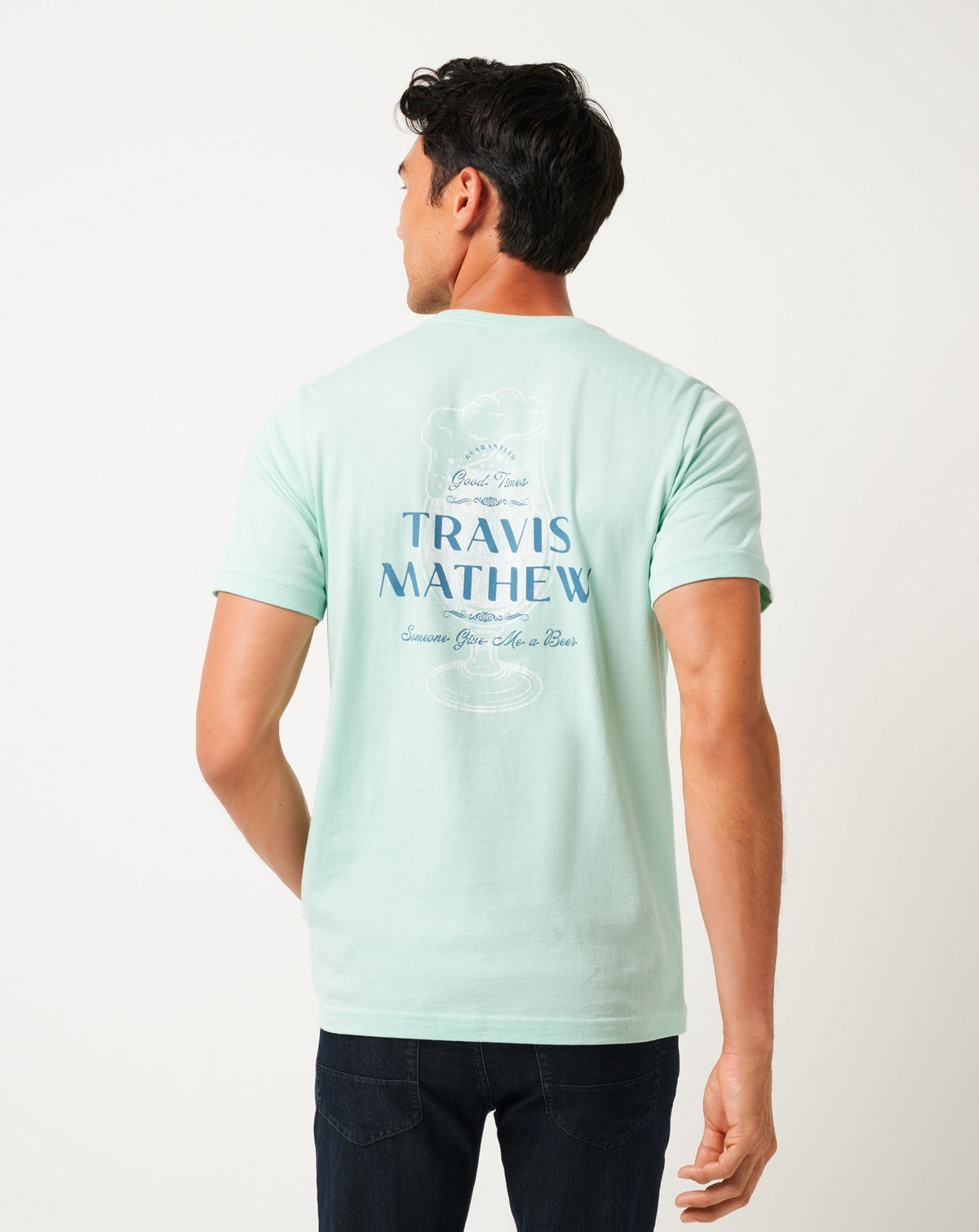 TravisMathew | Bar Break Tee - Eggshell Blue