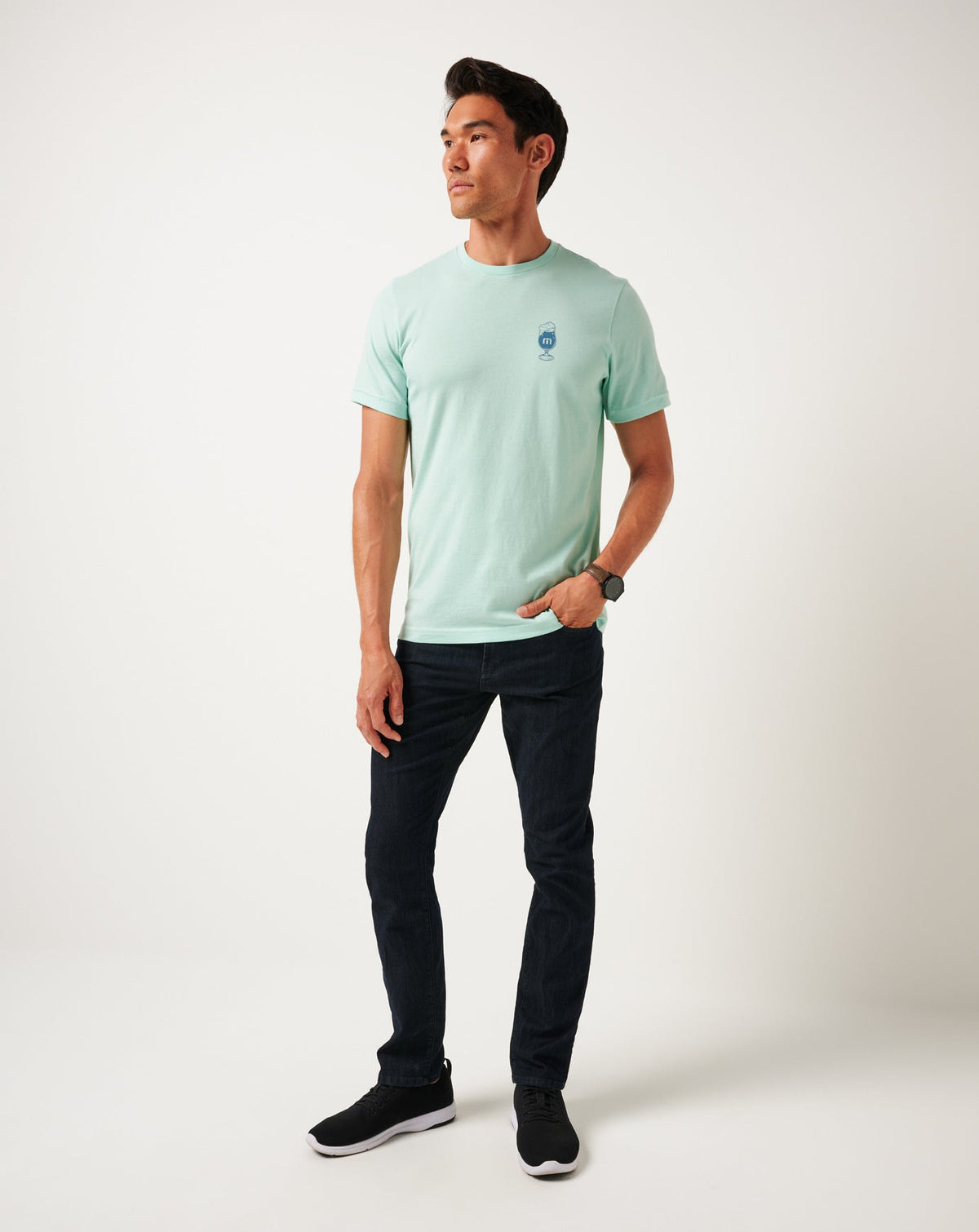 TravisMathew | Bar Break Tee - Eggshell Blue