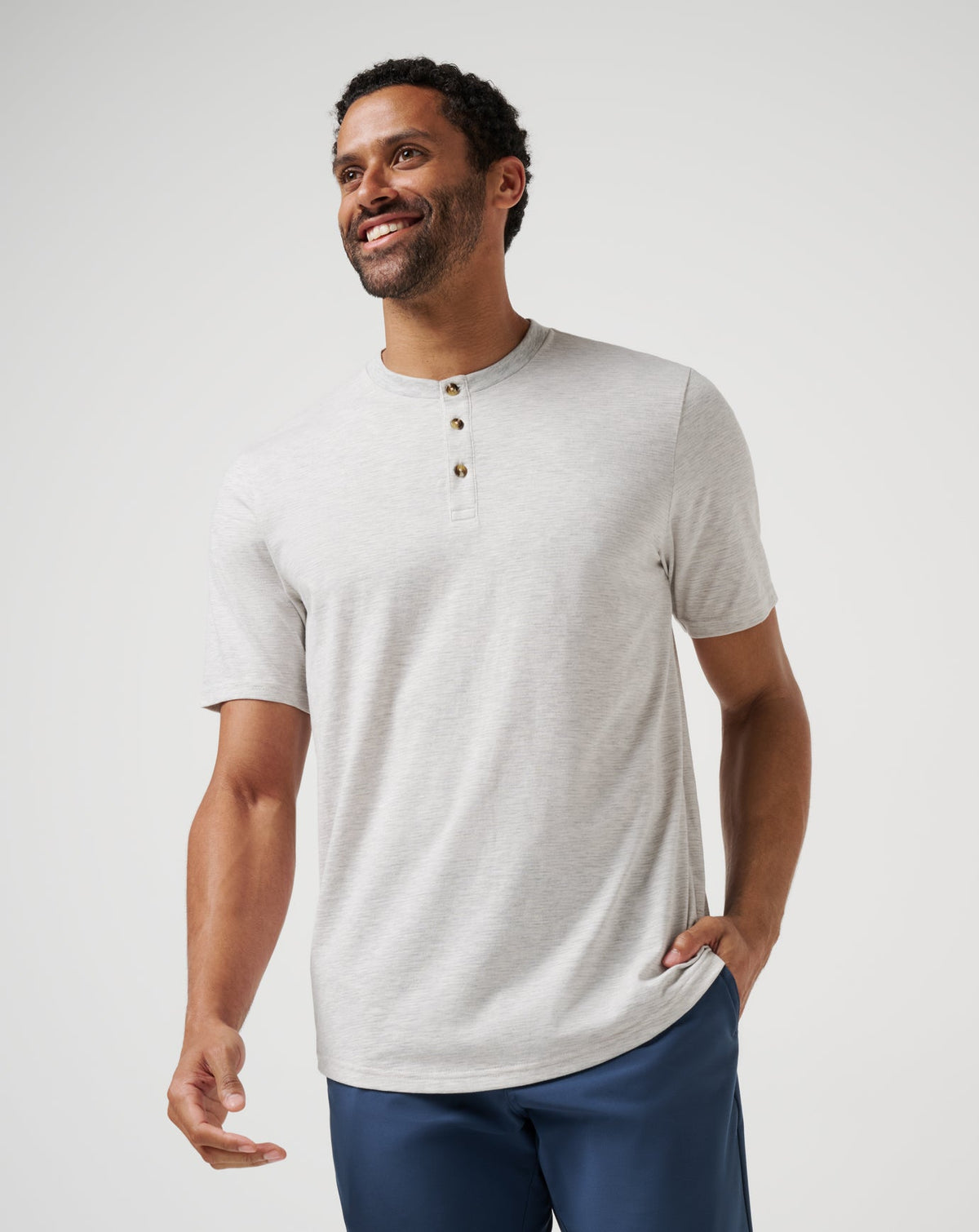 TravisMathew | All Adrift Tee - Heather Light Grey