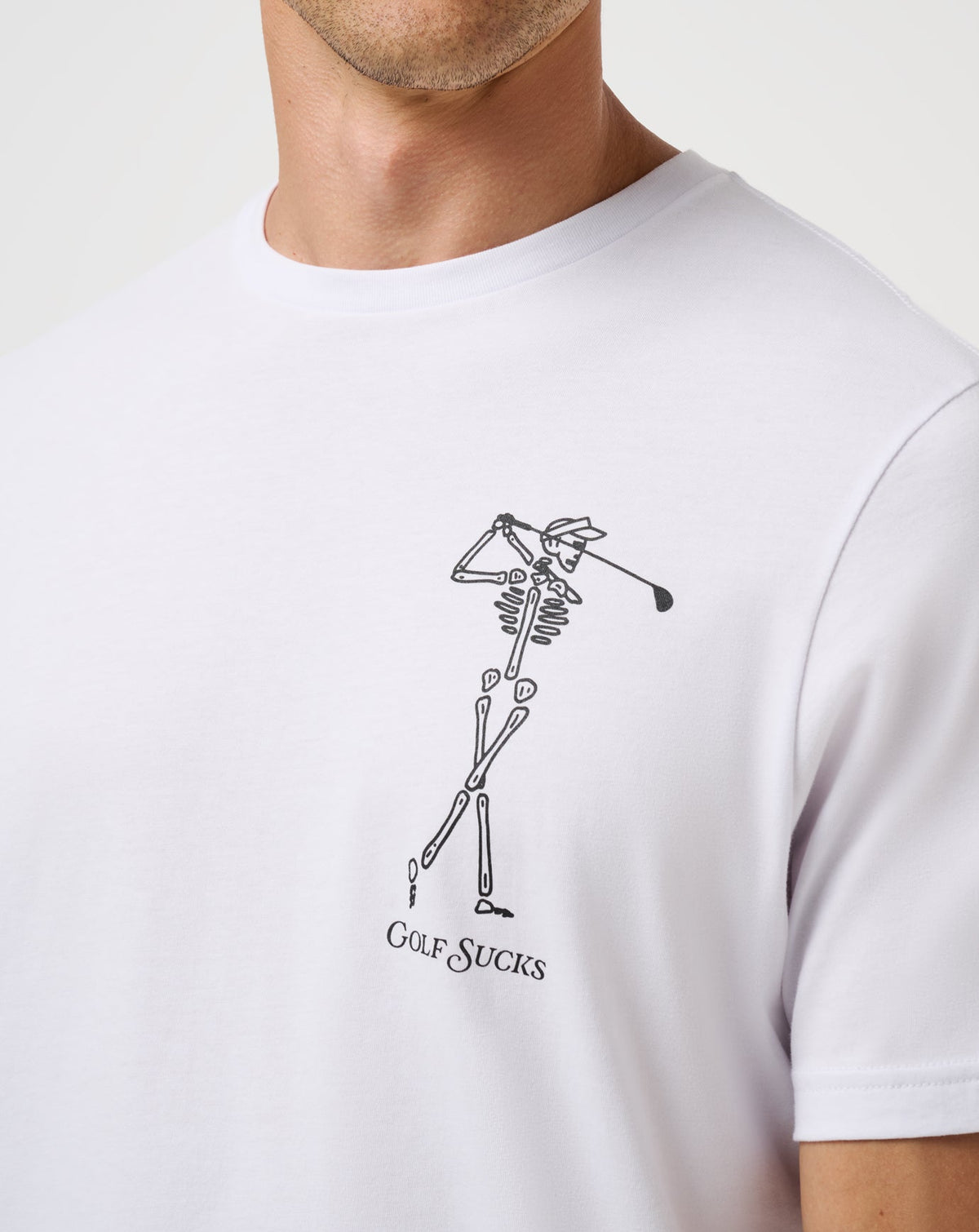 TravisMathew | Golf Sucks Tee - White