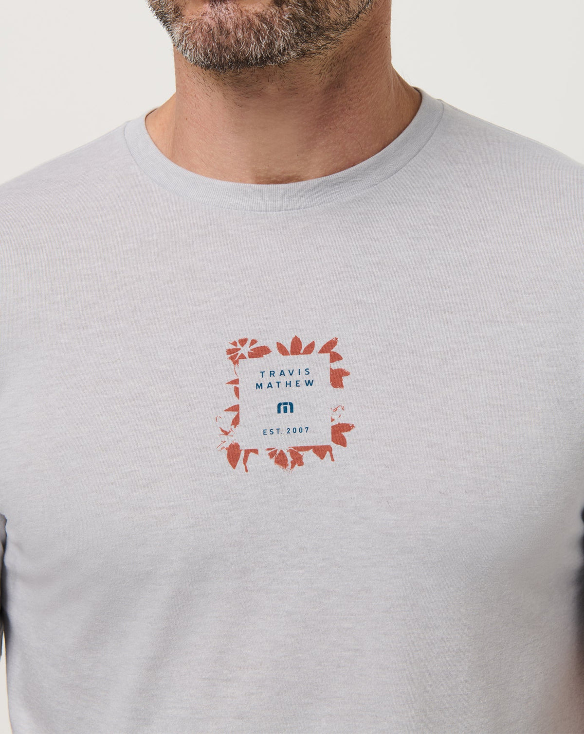TravisMathew | Short Layover Tee - Heather Light Grey