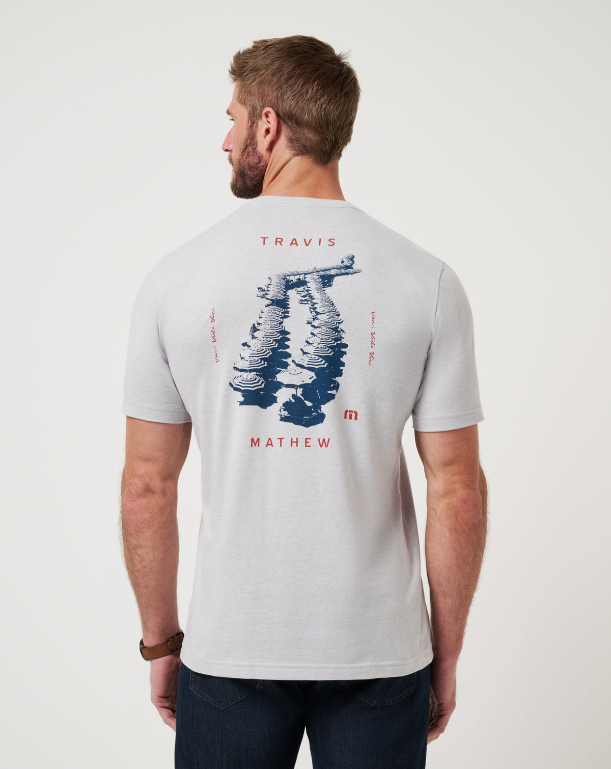 TravisMathew | Travel Diary Tee - Heather Light Grey
