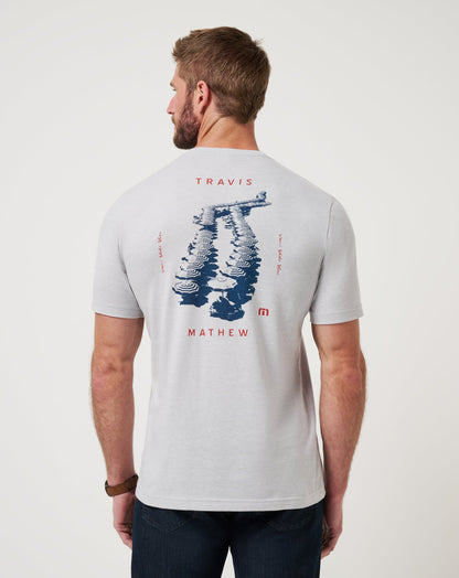 TravisMathew | Travel Diary Tee - Heather Light Grey