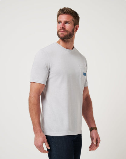 TravisMathew | Travel Diary Tee - Heather Light Grey