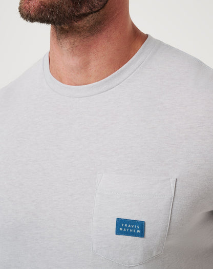 TravisMathew | Travel Diary Tee - Heather Light Grey