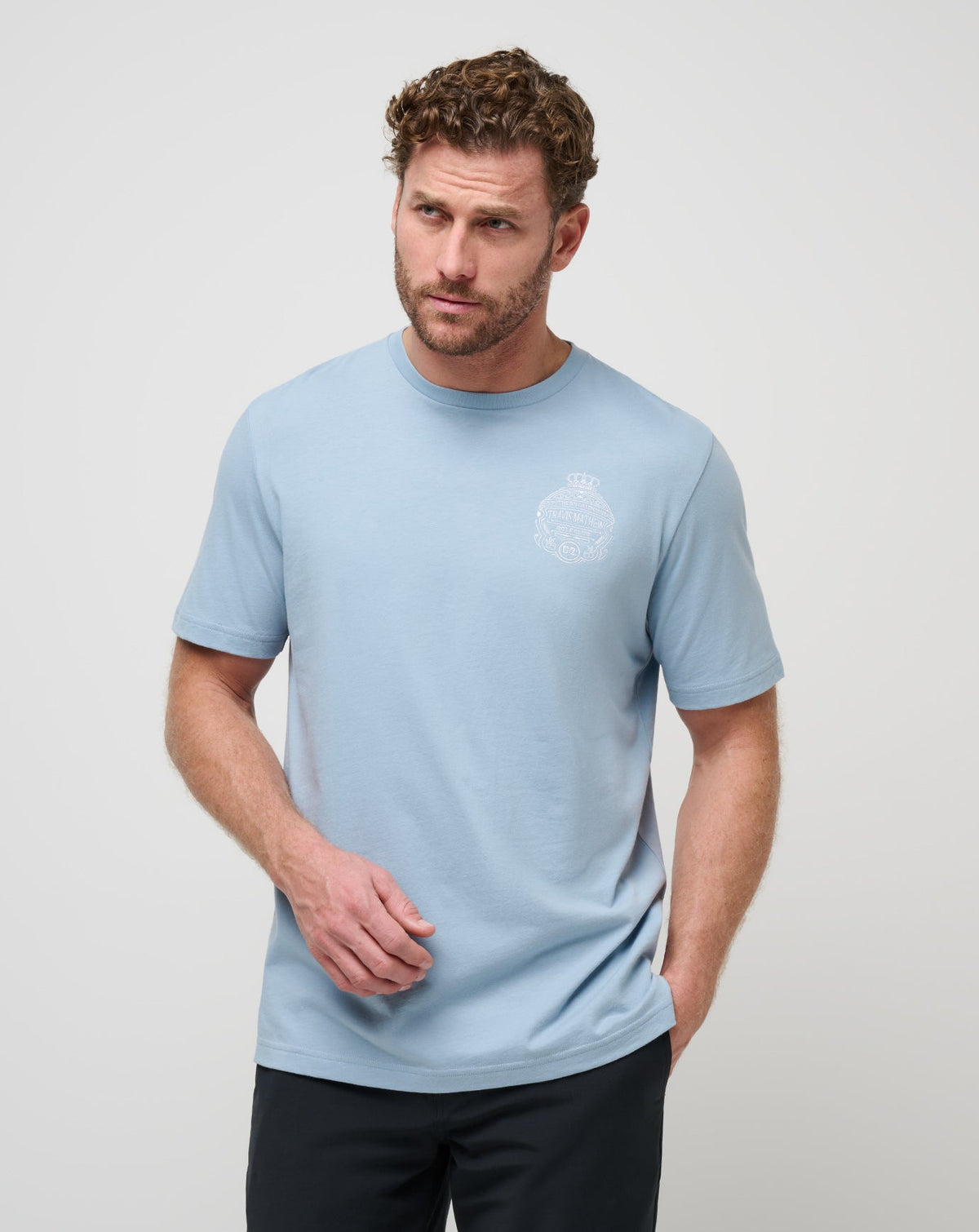 TravisMathew | Name Association Tee - Dusty Blue