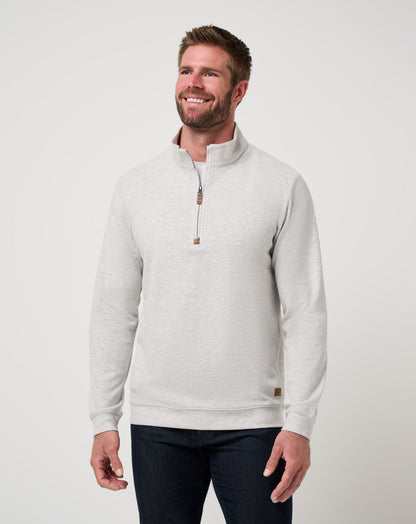 TravisMathew | Cloud Sweater Quarter Zip - Heather Grey