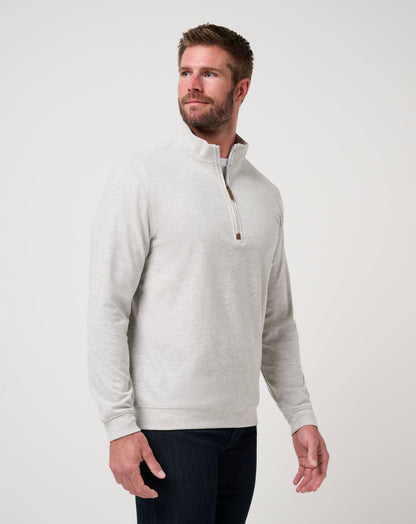 TravisMathew | Cloud Sweater Quarter Zip - Heather Grey