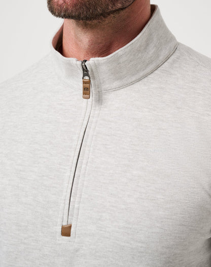 TravisMathew | Cloud Sweater Quarter Zip - Heather Grey