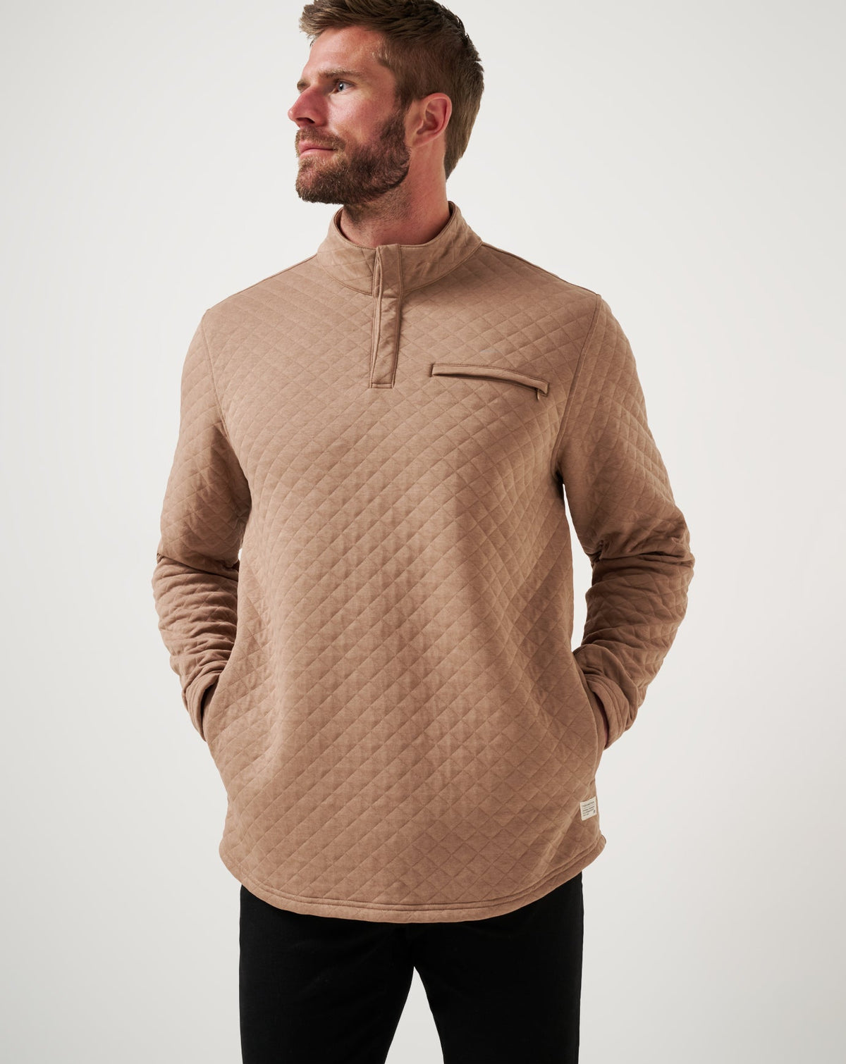 TravisMathew | Transatlantic Quarter Zip - Portabella
