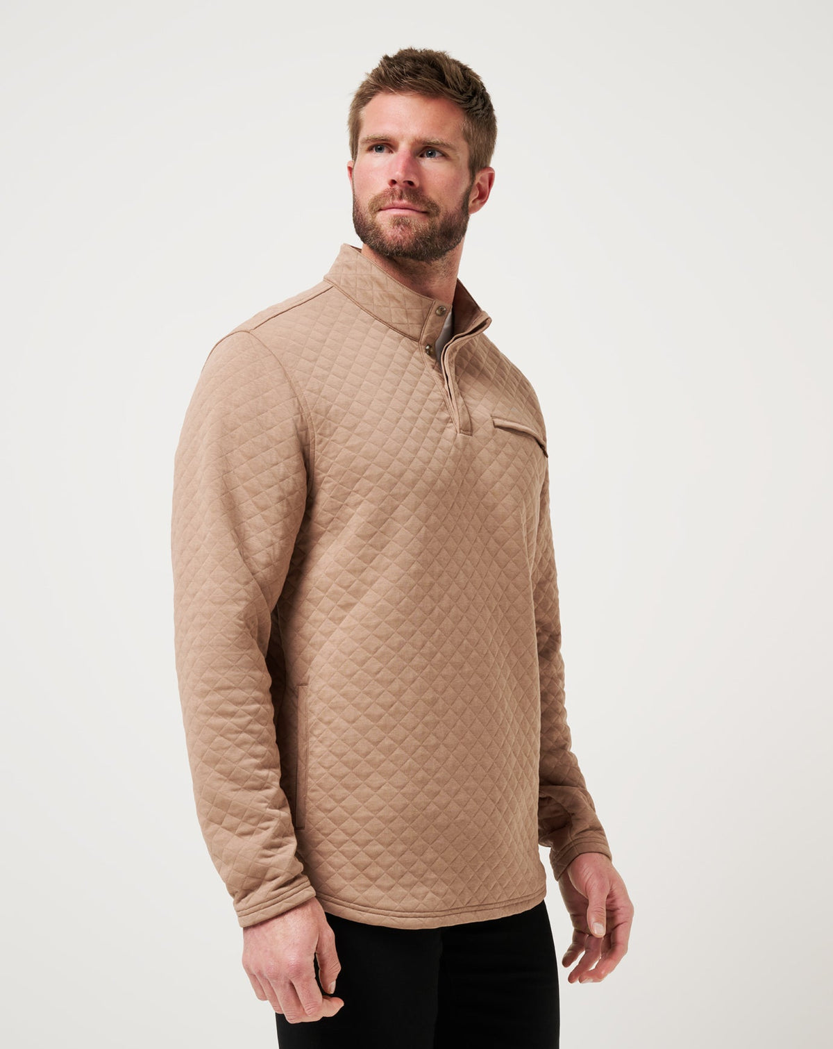 TravisMathew | Transatlantic Quarter Zip - Portabella