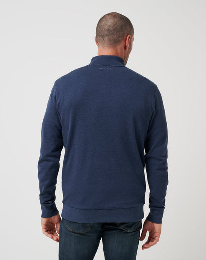 TravisMathew | Cloud Quarter Zip 2.0 - Heather Blue