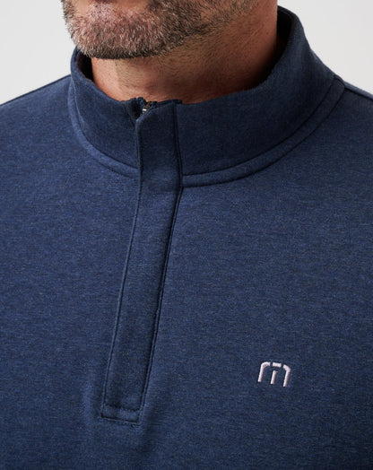 TravisMathew | Cloud Quarter Zip 2.0 - Heather Blue