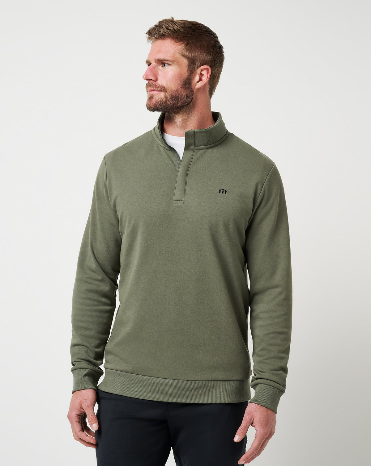 TravisMathew | Cloud Quarter Zip 2.0 - Dark Olive